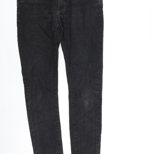 Mango Womens Black Cotton Skinny Jeans Size 10 L30 in Slim Zip
