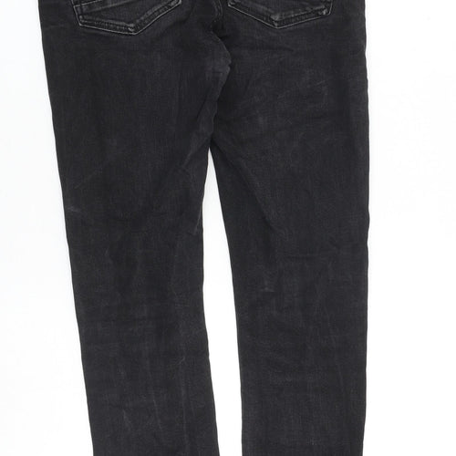 Mango Womens Black Cotton Skinny Jeans Size 10 L30 in Slim Zip