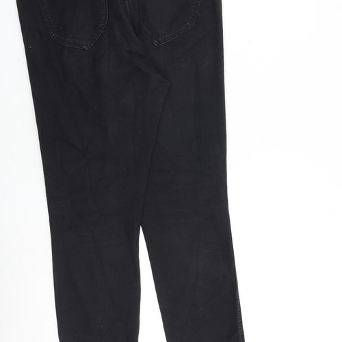 H&M Womens Black Cotton Tapered Jeans Size 33 in L30 in Regular Zip
