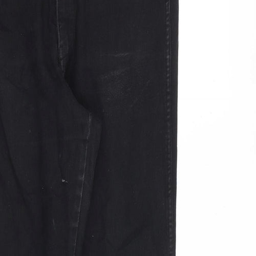 H&M Womens Black Cotton Tapered Jeans Size 33 in L30 in Regular Zip