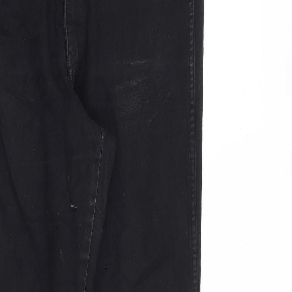 H&M Womens Black Cotton Tapered Jeans Size 33 in L30 in Regular Zip