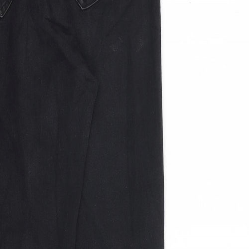H&M Womens Black Cotton Tapered Jeans Size 33 in L30 in Regular Zip