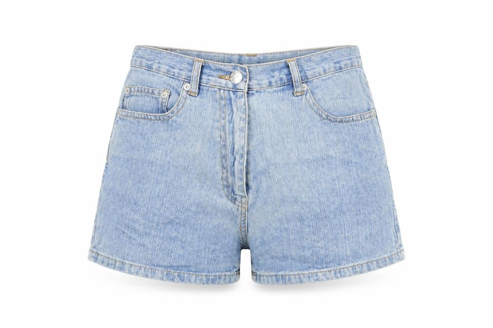 Labrada Womens Blue 100% Cotton Mom Shorts Size 10 L3 in Regular Zip