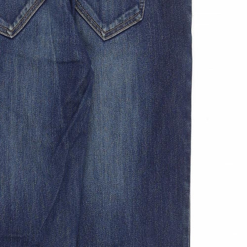 NEXT Mens Blue Cotton Straight Jeans Size 30 in L32 in Regular Zip