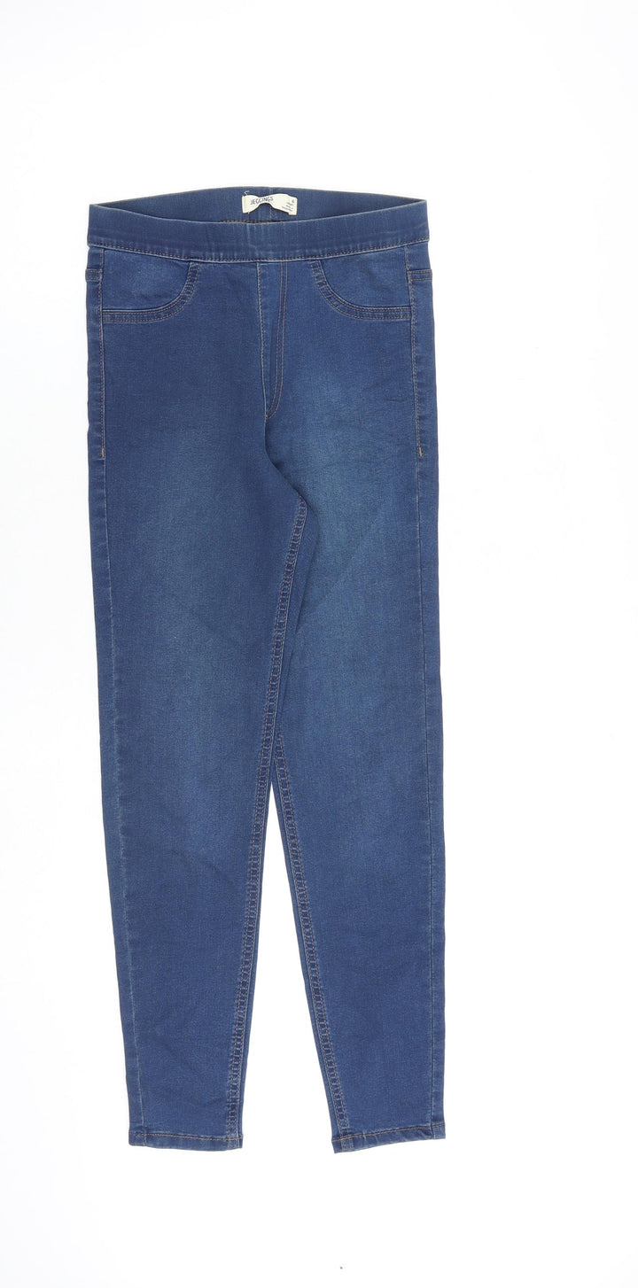 Marks and Spencer Womens Blue Cotton Jegging Jeans Size 6 L26 in Regular