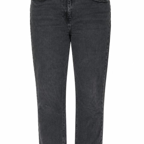 NEXT Womens Grey Cotton Straight Jeans Size 10 L26 in Slim Zip
