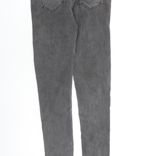 Jeans Wear Womens Grey Cotton Skinny Jeans Size 26 in L26 in Regular Zip
