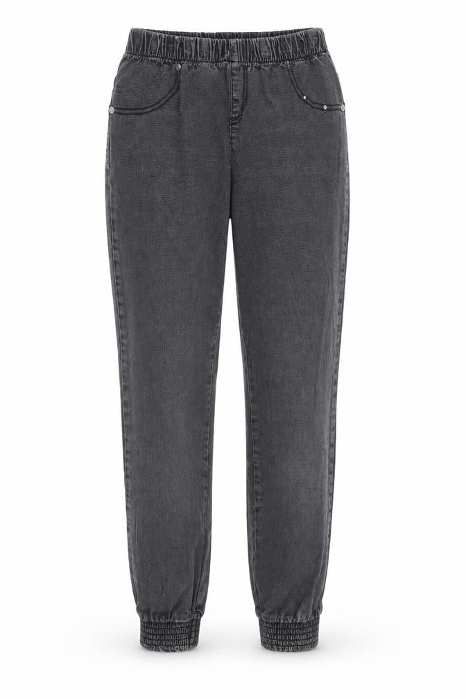 Denim & Co. Womens Grey Cotton Tapered Jeans Size 12 L29 in Regular