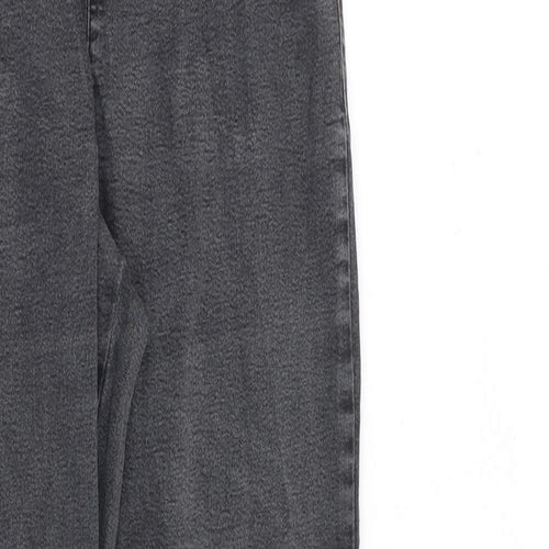 Denim & Co. Womens Grey Cotton Tapered Jeans Size 12 L29 in Regular