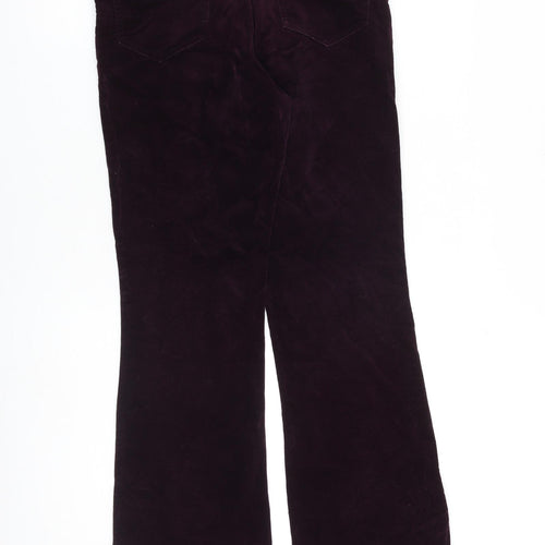 Monsoon Womens Purple Cotton Trousers Size 28 in L31 in Regular Zip