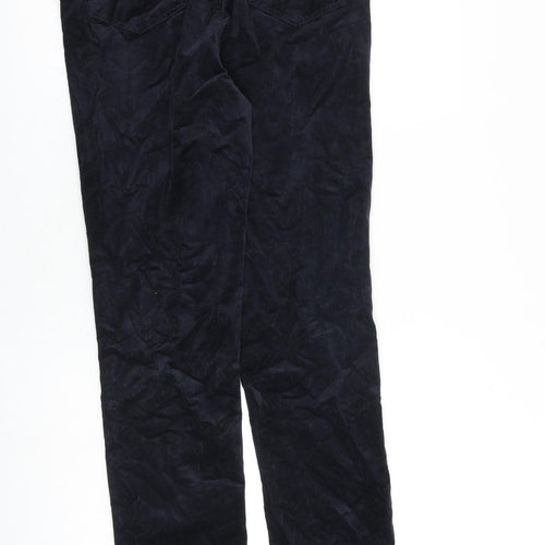 Marks and Spencer Womens Blue Cotton Straight Jeans Size 10 L31 in Regular Zip