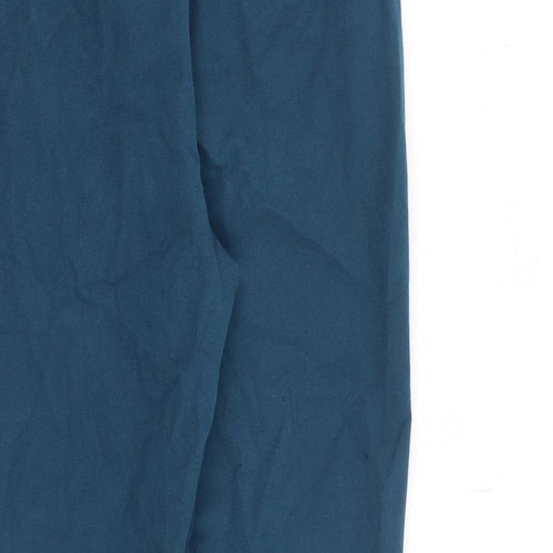Autograph Womens Blue Cotton Chino Trousers Size 8 L26 in Regular Zip