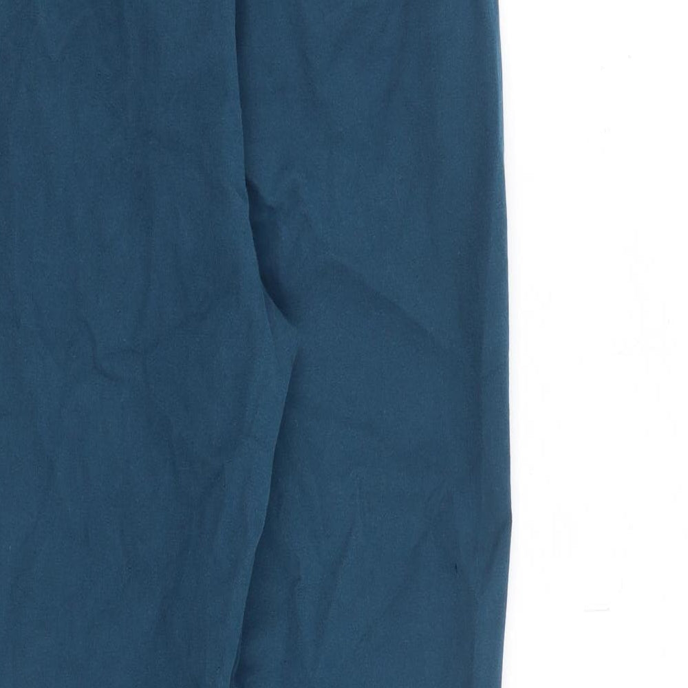 Autograph Womens Blue Cotton Chino Trousers Size 8 L26 in Regular Zip