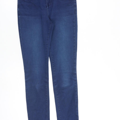 blue73 Womens Blue Cotton Skinny Jeans Size 8 L29 in Slim Zip