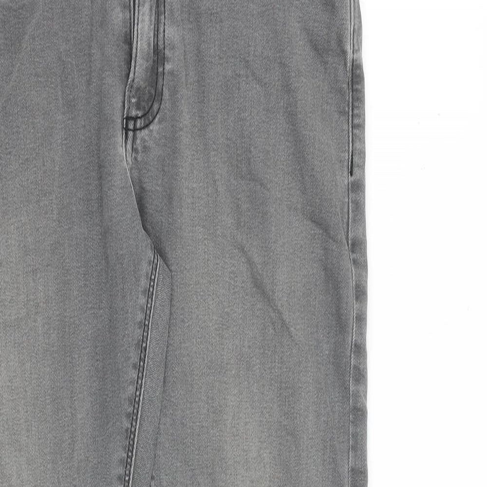 Marks and Spencer Mens Grey Cotton Skinny Jeans Size 30 in L29 in Slim Zip