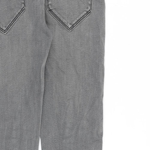 Marks and Spencer Mens Grey Cotton Skinny Jeans Size 30 in L29 in Slim Zip