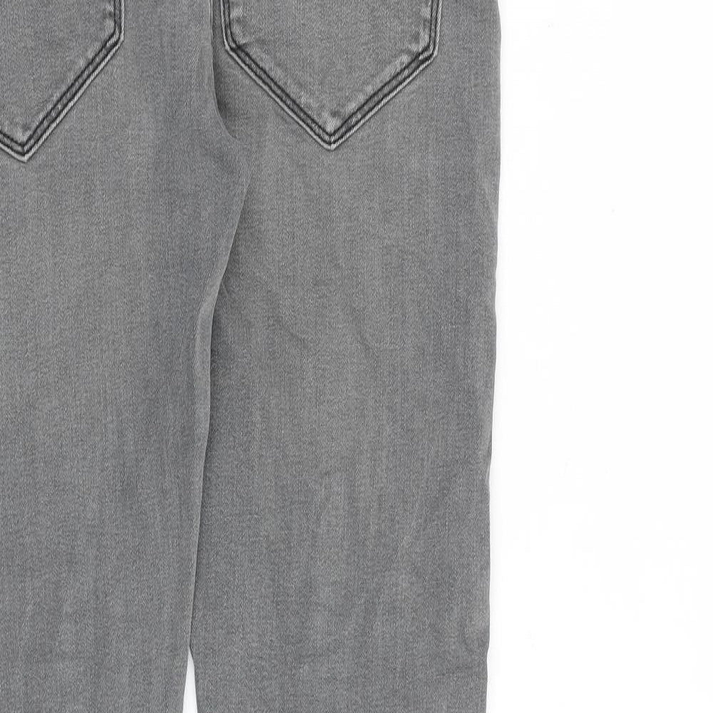Marks and Spencer Mens Grey Cotton Skinny Jeans Size 30 in L29 in Slim Zip