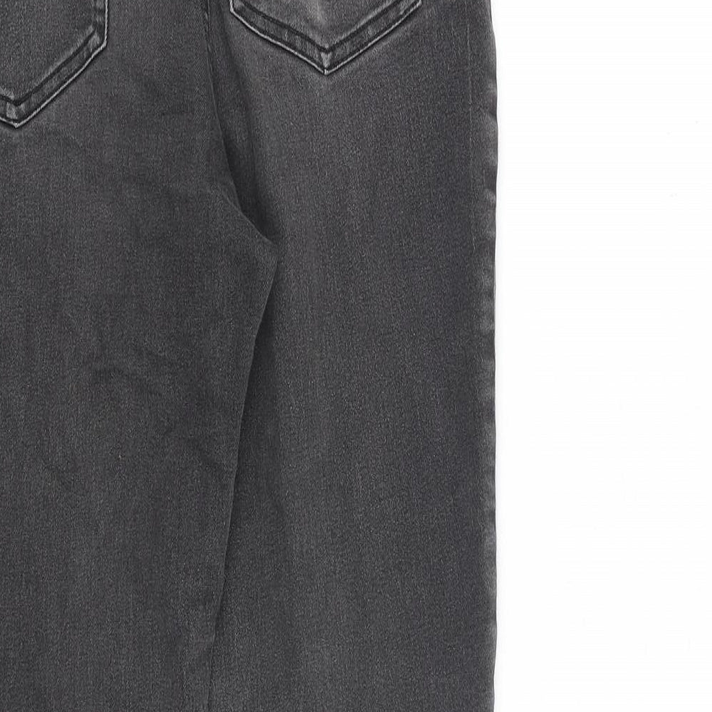 H&M Boys Grey Cotton Skinny Jeans Size 14 Years L28 in Regular Zip
