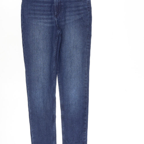 H&M Girls Blue Cotton Skinny Jeans Size 10-11 Years L25 in Slim Zip