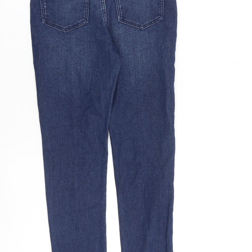 H&M Girls Blue Cotton Skinny Jeans Size 10-11 Years L25 in Slim Zip