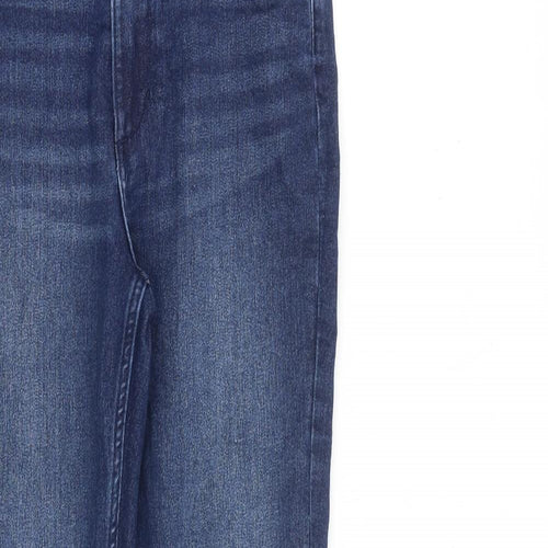 H&M Girls Blue Cotton Skinny Jeans Size 10-11 Years L25 in Slim Zip
