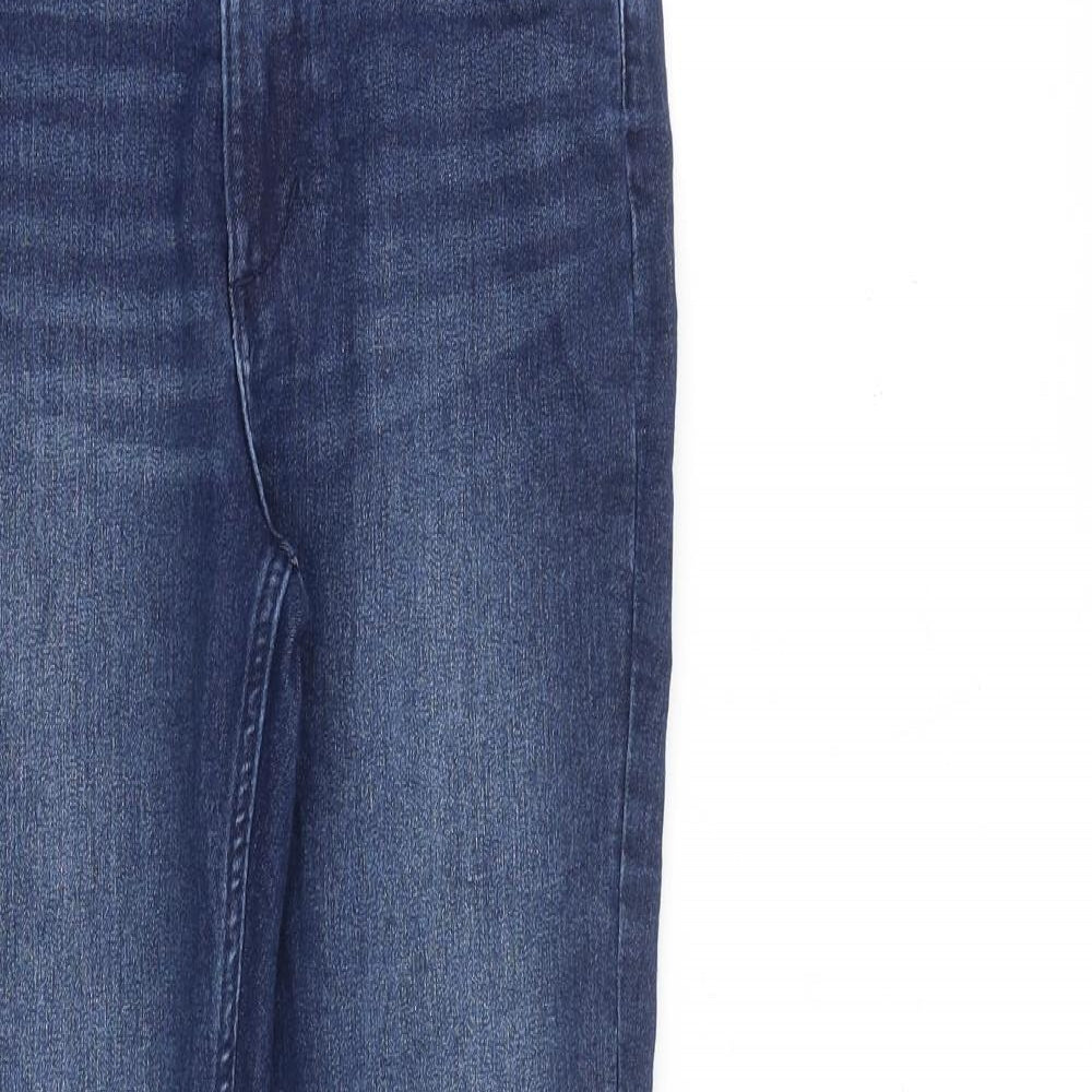 H&M Girls Blue Cotton Skinny Jeans Size 10-11 Years L25 in Slim Zip