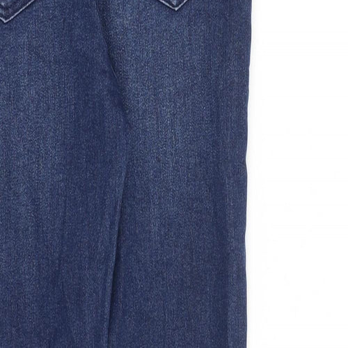 H&M Girls Blue Cotton Skinny Jeans Size 10-11 Years L25 in Slim Zip