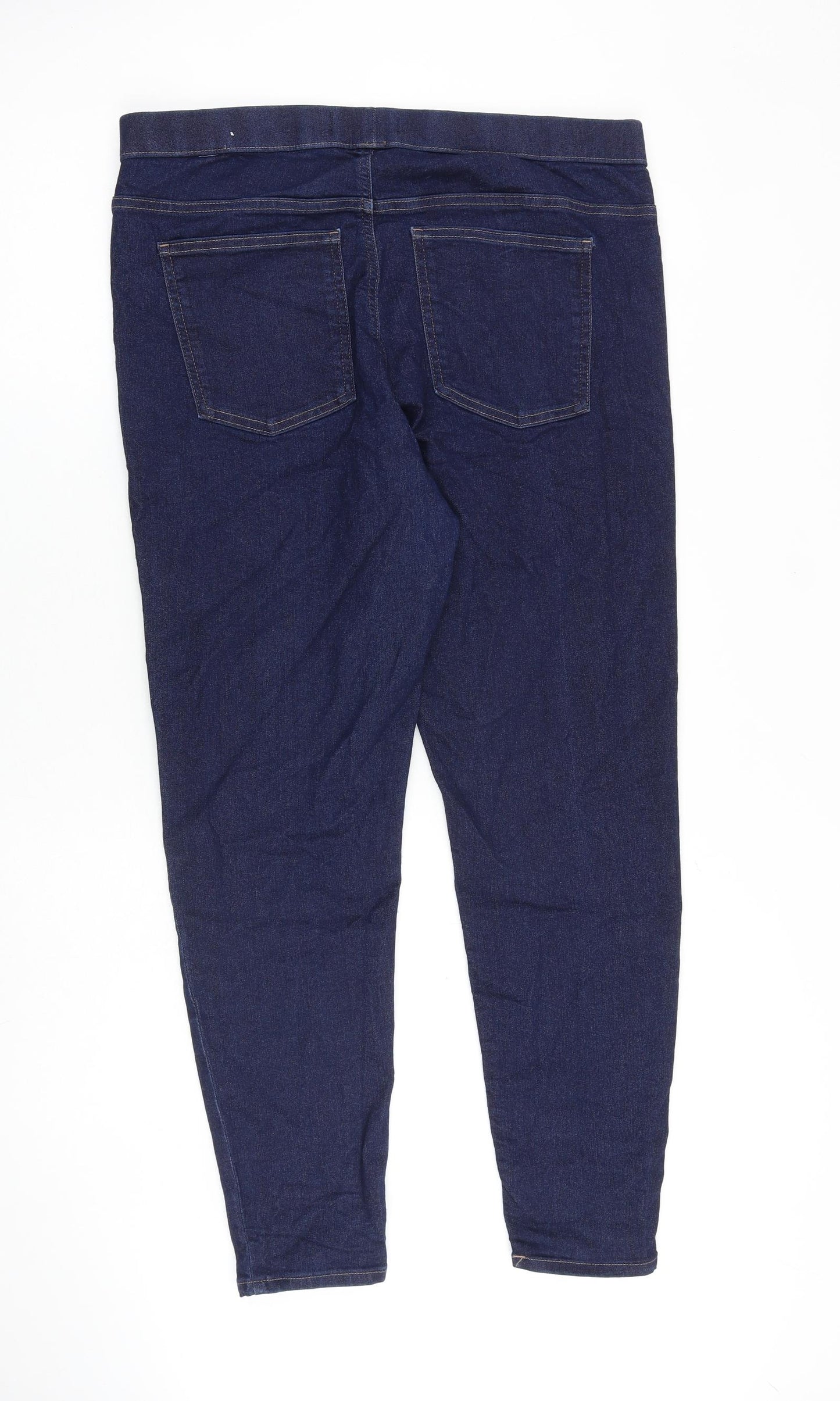 Marks and Spencer Womens Blue Cotton Jegging Jeans Size 16 L27 in Regular