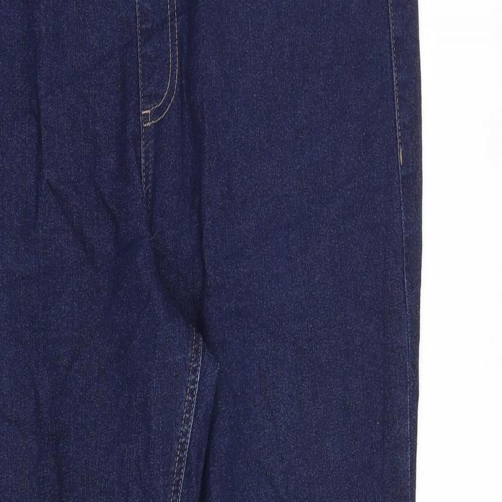 Marks and Spencer Womens Blue Cotton Jegging Jeans Size 16 L27 in Regular