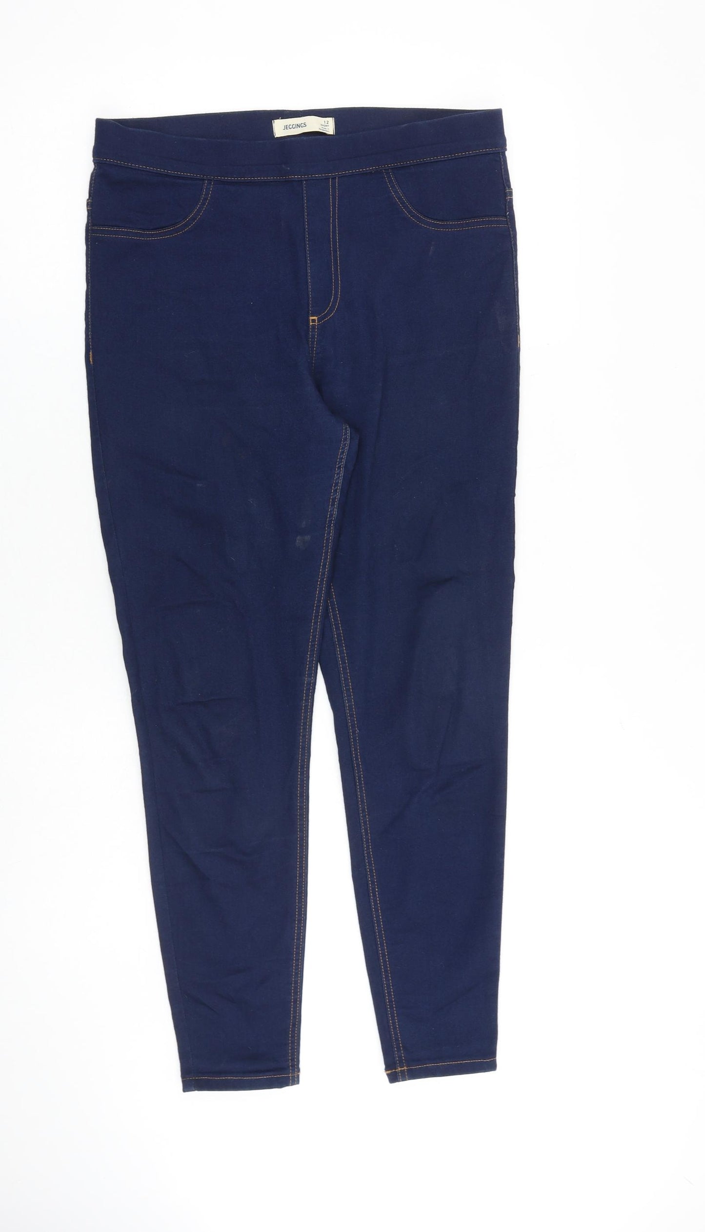 Marks and Spencer Womens Blue Cotton Jegging Jeans Size 12 L26 in Regular
