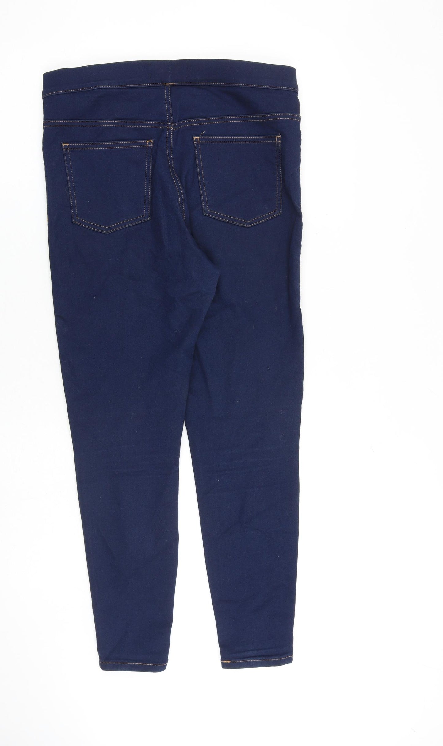 Marks and Spencer Womens Blue Cotton Jegging Jeans Size 12 L26 in Regular