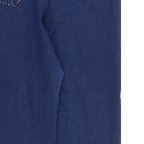 Marks and Spencer Womens Blue Cotton Jegging Jeans Size 18 L30 in Regular
