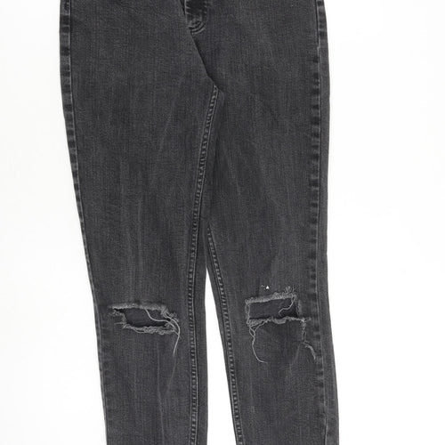 ASOS Womens Grey Cotton Tapered Jeans Size 10 L27 in Regular Zip