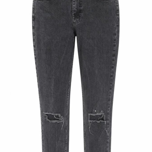 ASOS Womens Grey Cotton Tapered Jeans Size 10 L27 in Regular Zip