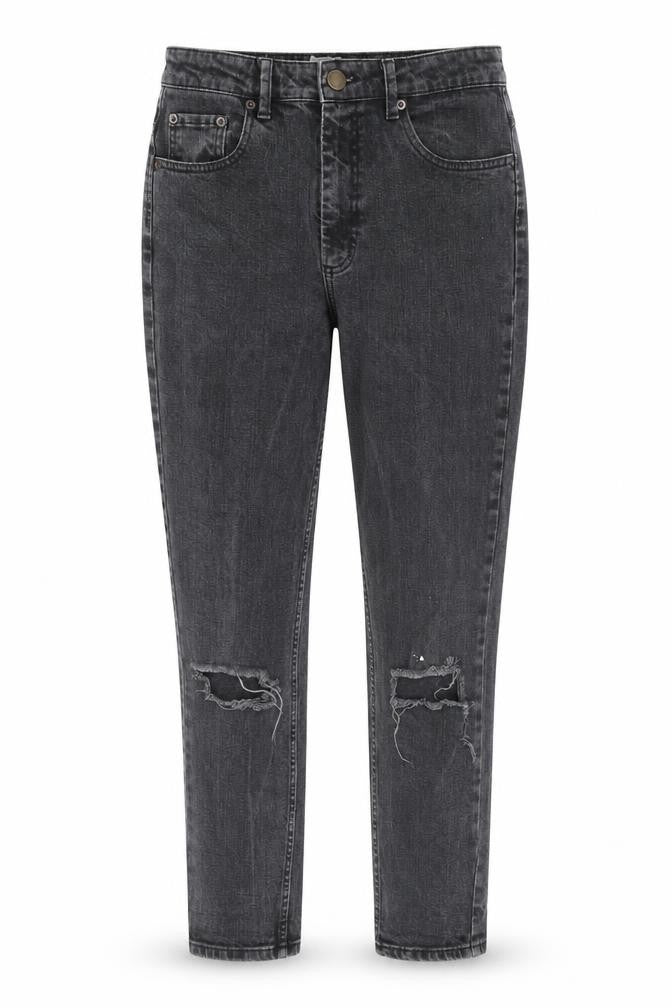 ASOS Womens Grey Cotton Tapered Jeans Size 10 L27 in Regular Zip