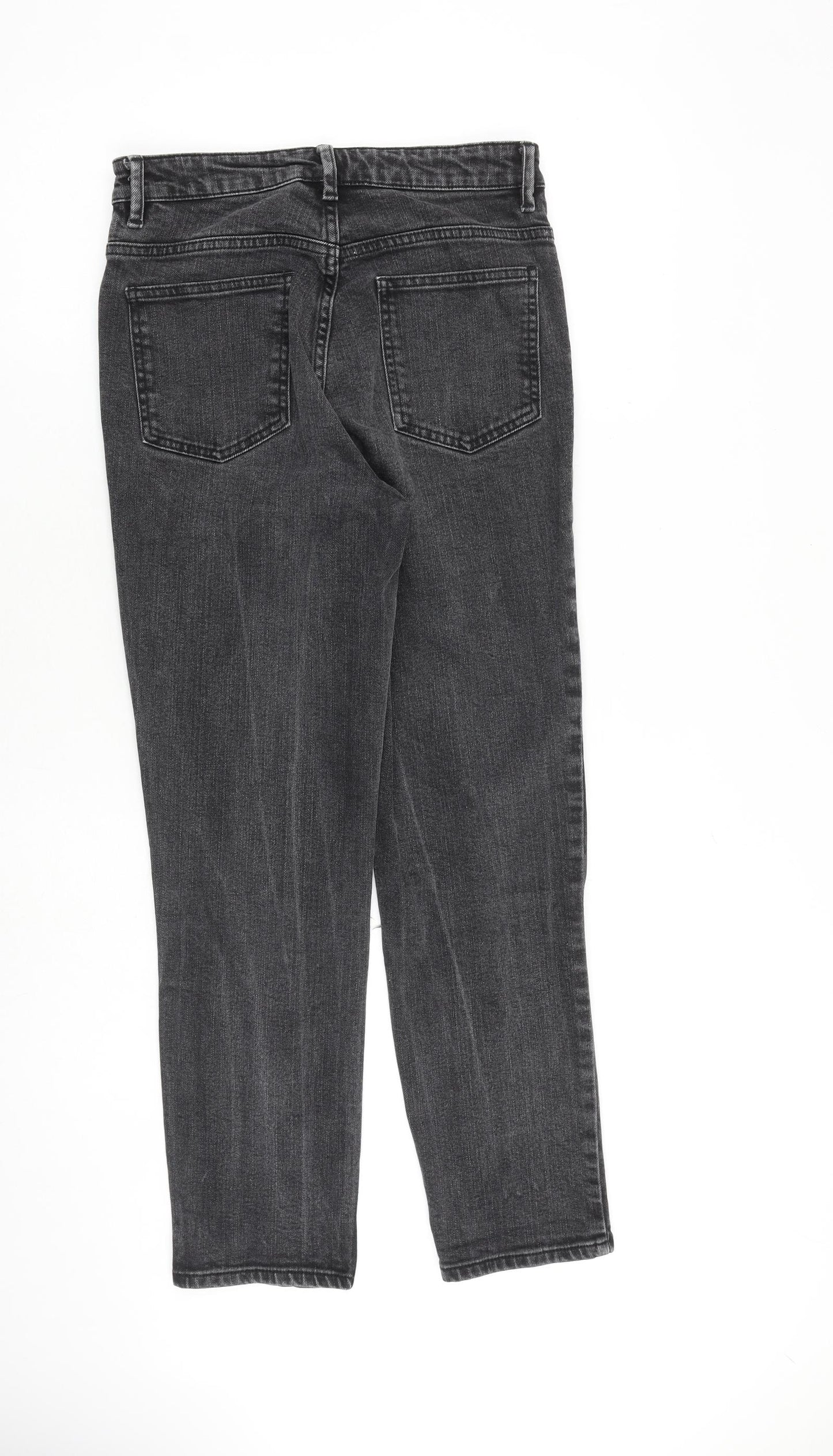 ASOS Womens Grey Cotton Tapered Jeans Size 10 L27 in Regular Zip