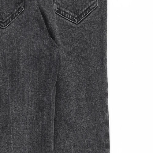 ASOS Womens Grey Cotton Tapered Jeans Size 10 L27 in Regular Zip