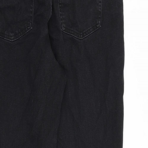 Eighteen Eighty Four Womens Black Cotton Tapered Jeans Size 34 in L24 in Regular Zip