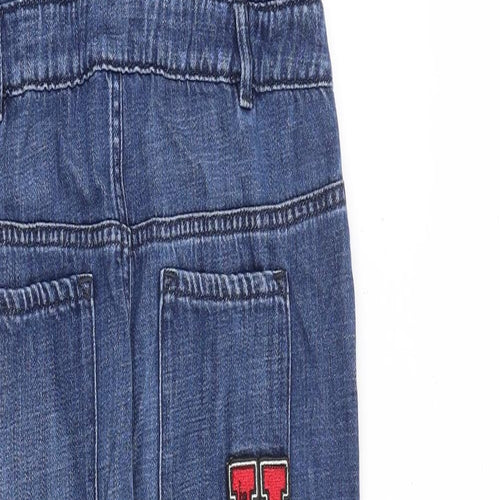 Marks and Spencer Girls Blue Cotton Dungaree One-Piece Size 13-14 Years Buckle - Harry Potter Hogwarts
