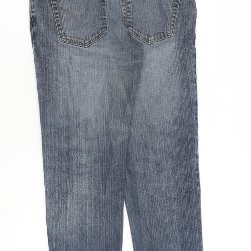 TU Mens Blue Cotton Straight Jeans Size 34 in L30 in Regular Zip
