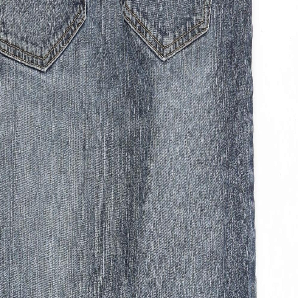 TU Mens Blue Cotton Straight Jeans Size 34 in L30 in Regular Zip