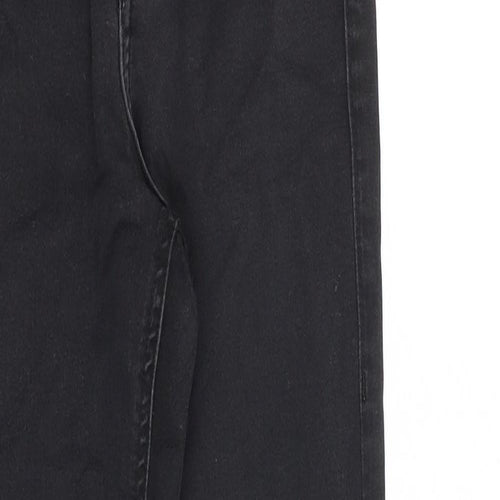 Marks and Spencer Womens Black Cotton Skinny Jeans Size 6 L28 in Slim Zip