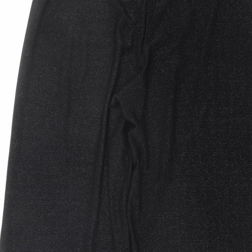 Nobody's Child Womens Black Polyester Cropped Trousers Size 14 L22 in Regular