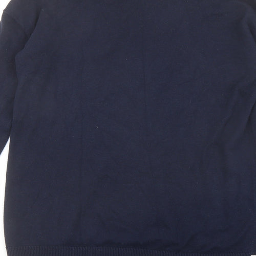Christian Siriano Womens Black Round Neck Cotton Pullover Jumper Size M