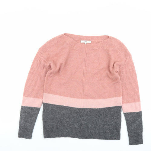 NEXT Womens Pink Boat Neck Acrylic Pullover Jumper Size XS