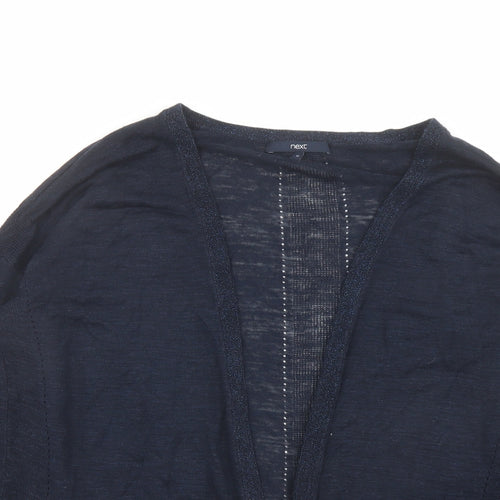 NEXT Womens Blue V-Neck Acrylic Cardigan Jumper Size 12
