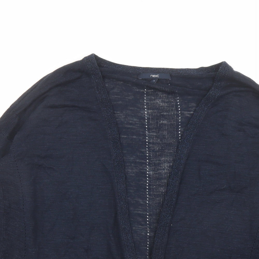 NEXT Womens Blue V-Neck Acrylic Cardigan Jumper Size 12