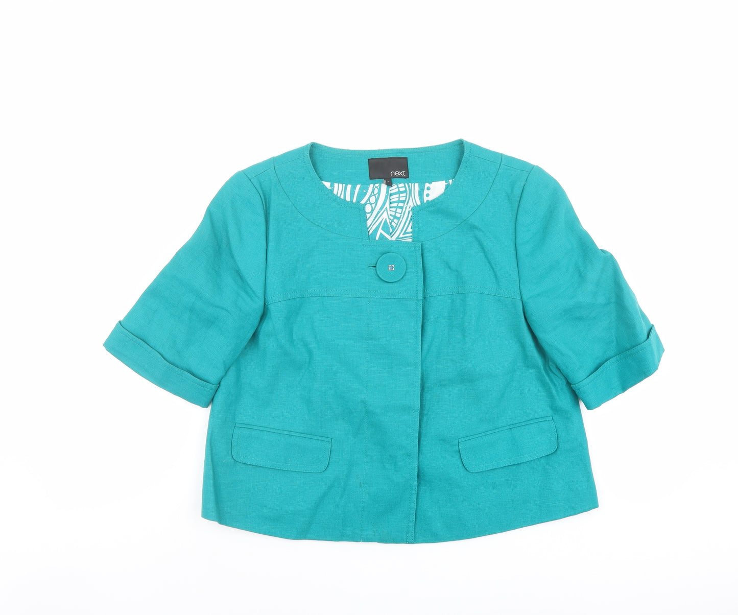 NEXT Womens Green Jacket Size 10 Button