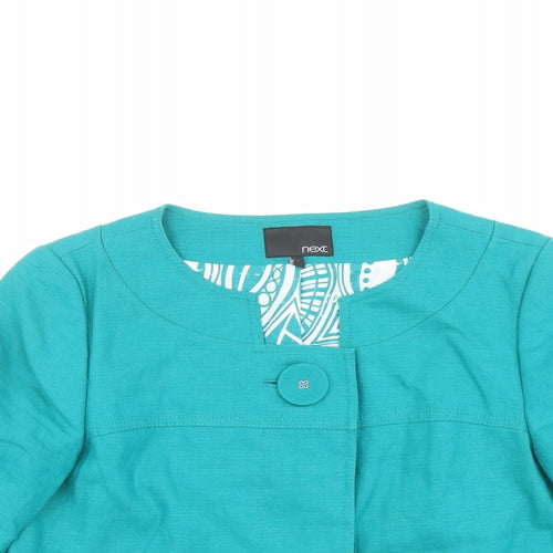 NEXT Womens Green Jacket Size 10 Button