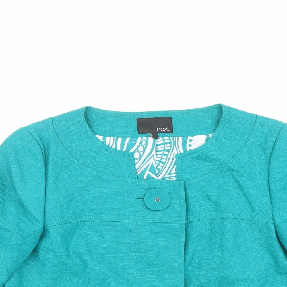NEXT Womens Green Jacket Size 10 Button